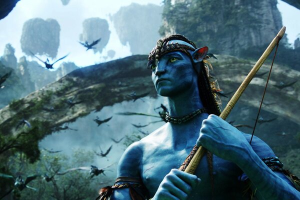 Avatar bleu dans son monde bleu