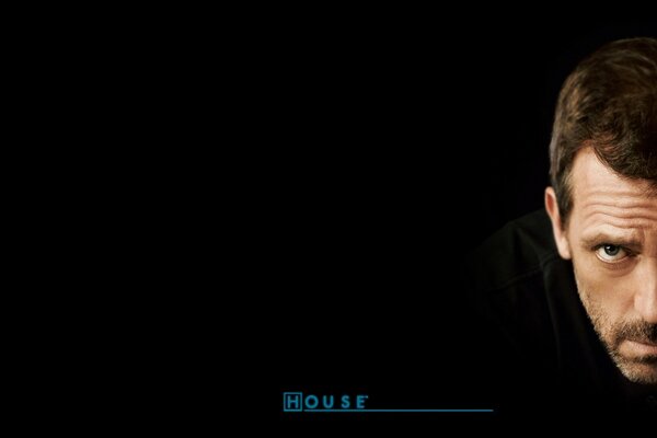 Dr. House on a black background