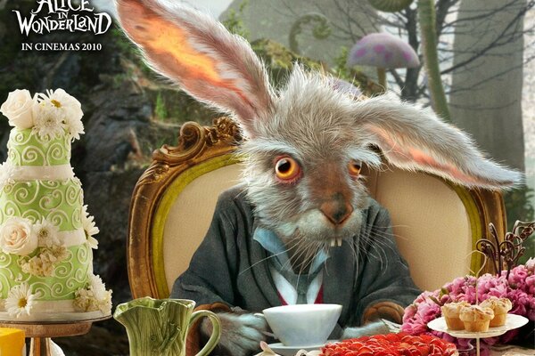 The rabbit from the movie Alice in Wonderland