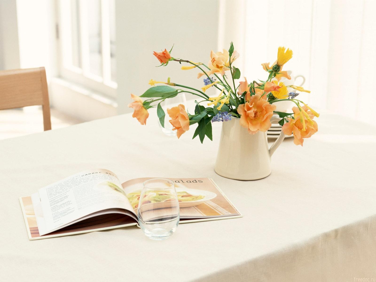 fleurs vase livre