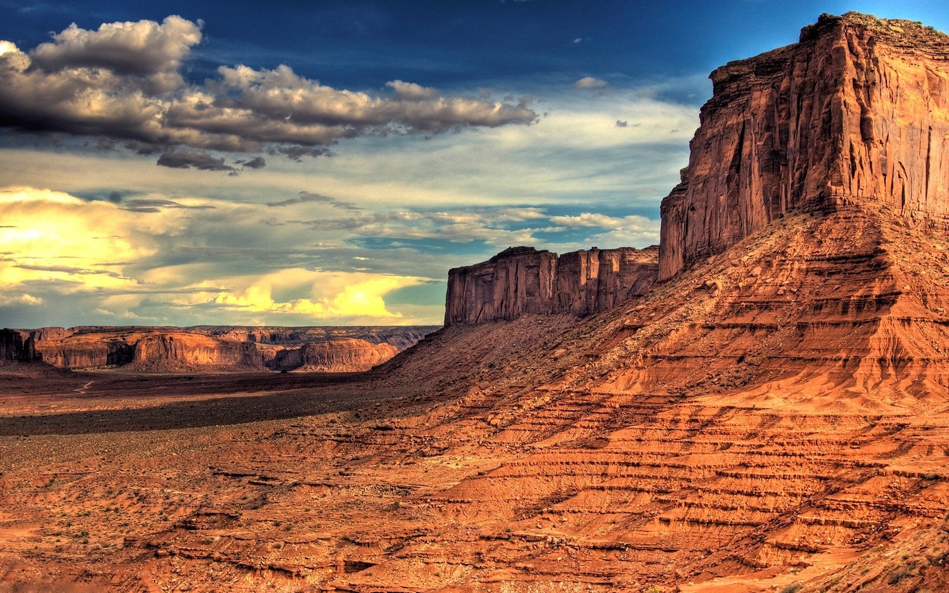 felsen berge wüste landschaft himmel wolken amerika landschaften ansicht