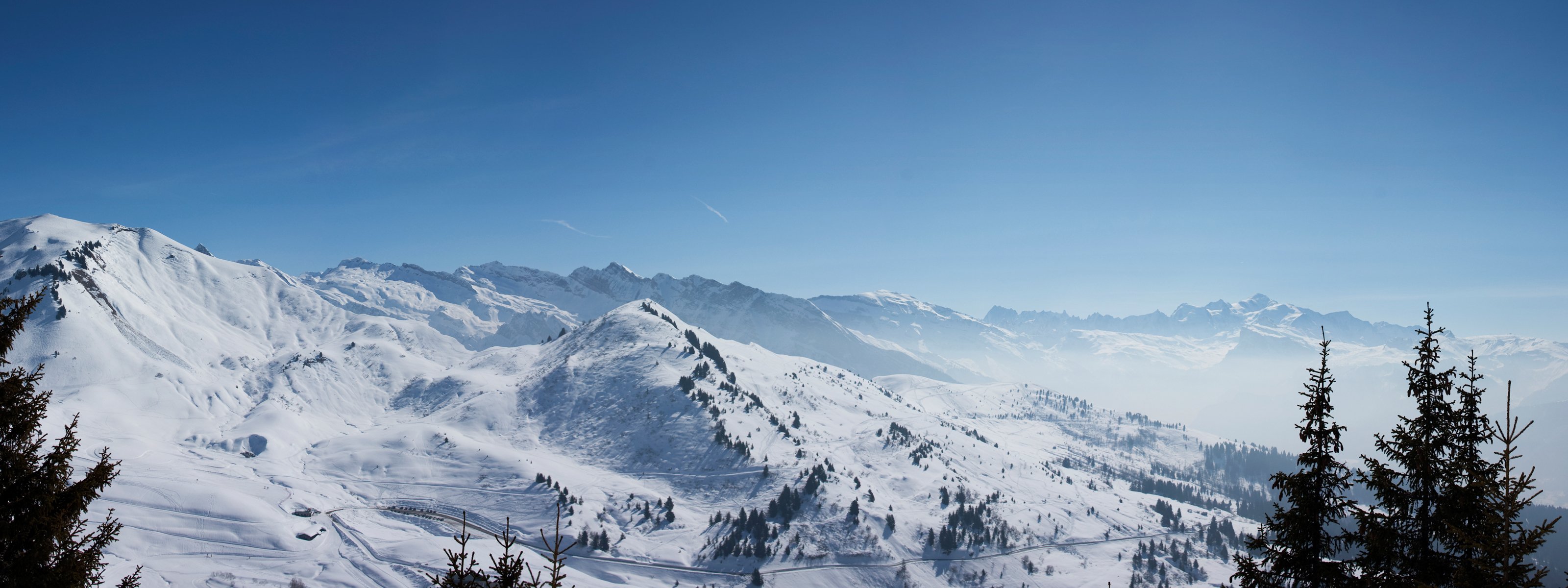 montblanc berge wald schnee