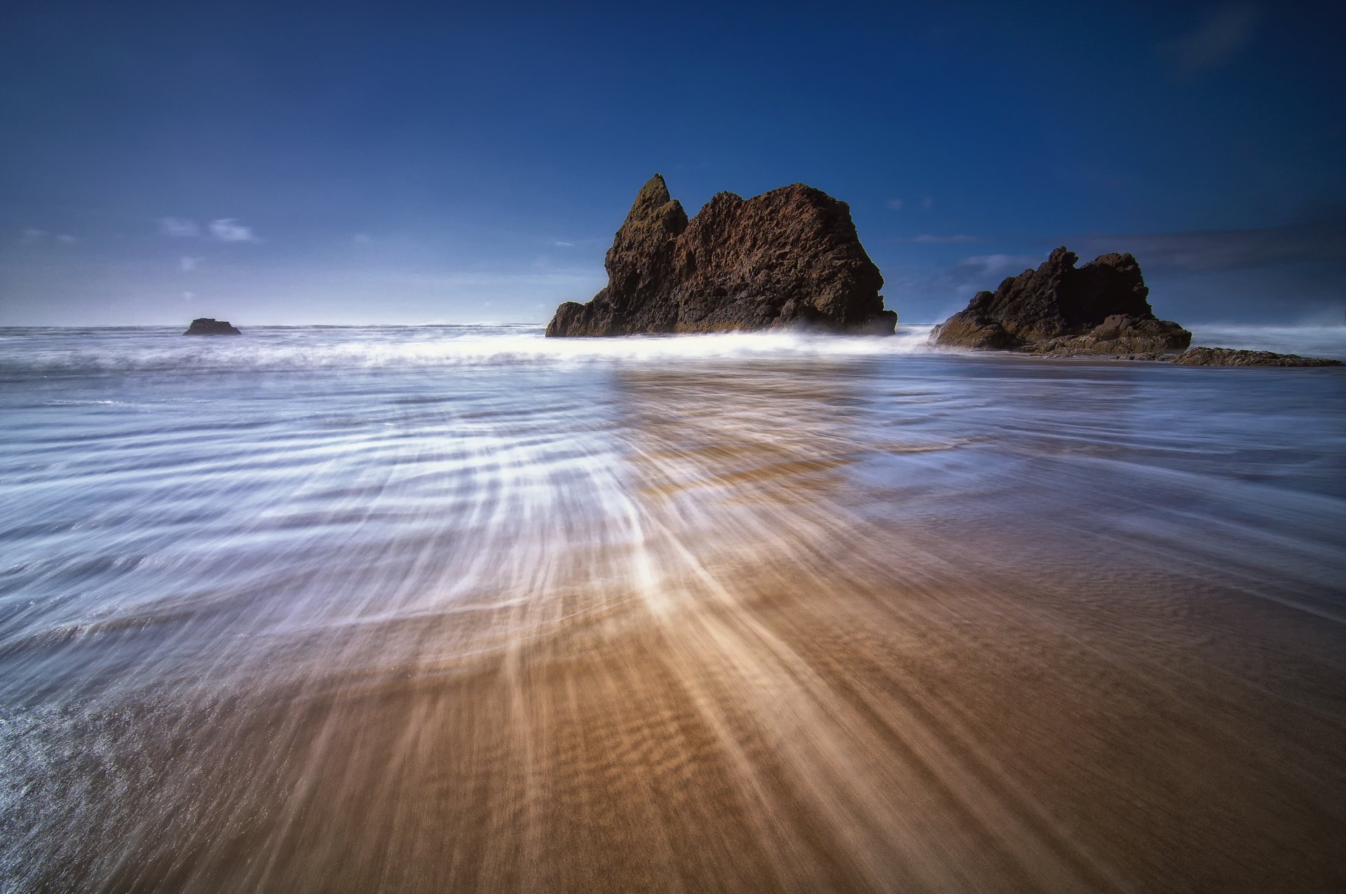 nature sky sea beach rock