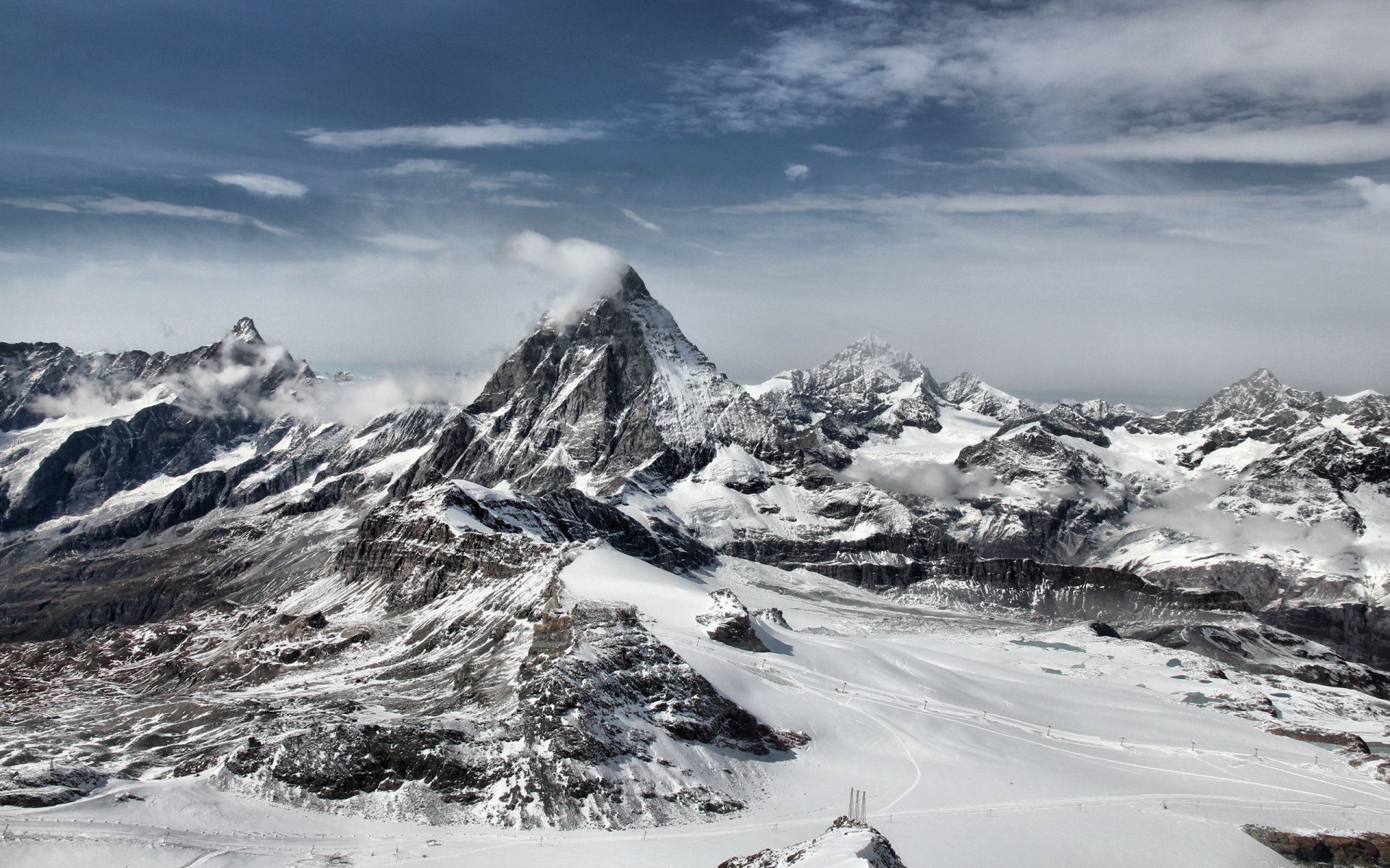 landscape winter snow mountain rock photo views place