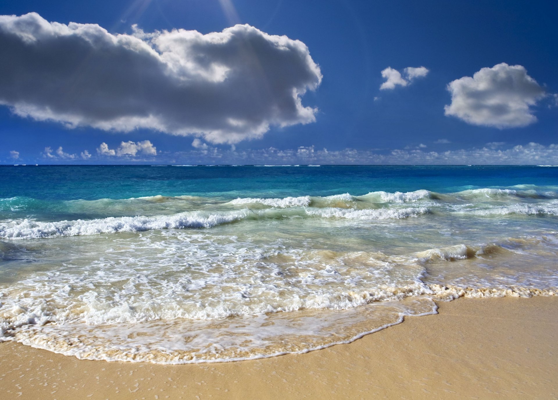 océan splendeur océan vagues azur nuages horizon