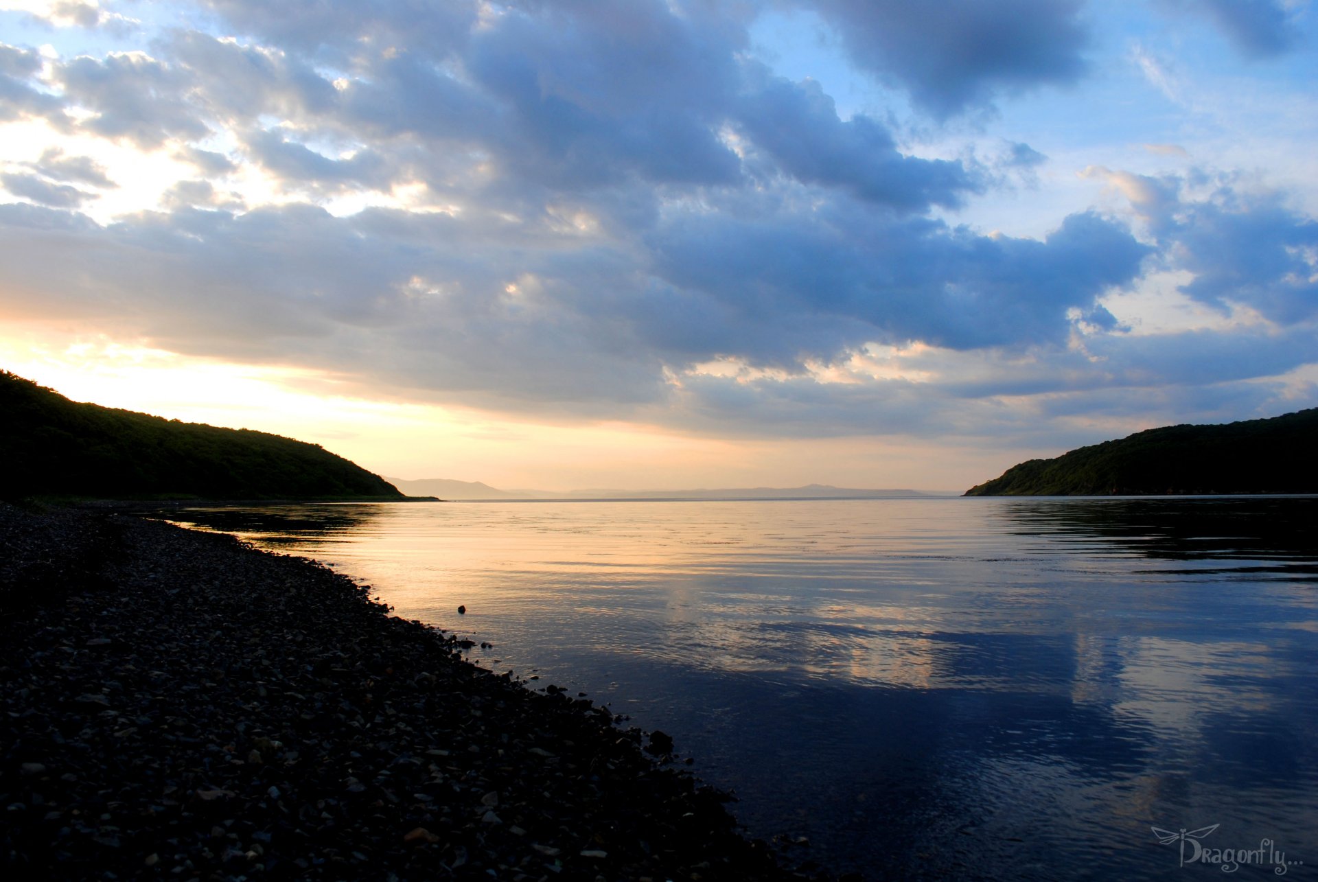 paysage coucher de soleil mer nature