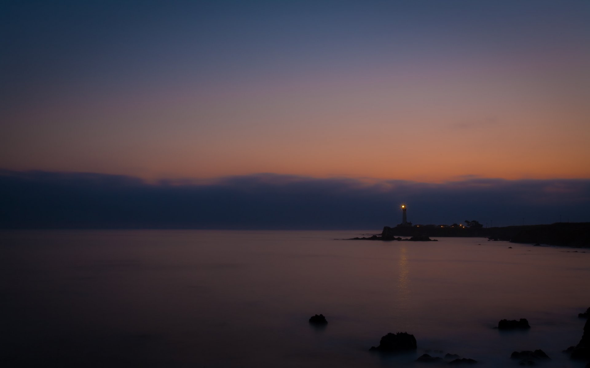 paysage phares eau côte nuit océan mer lumière lumières