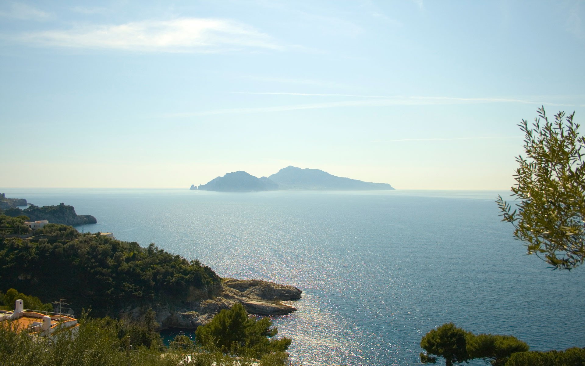 mare alberi isola