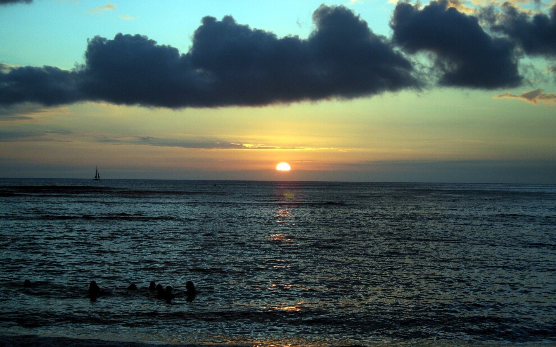 landscape sea nature horizon sky sunset