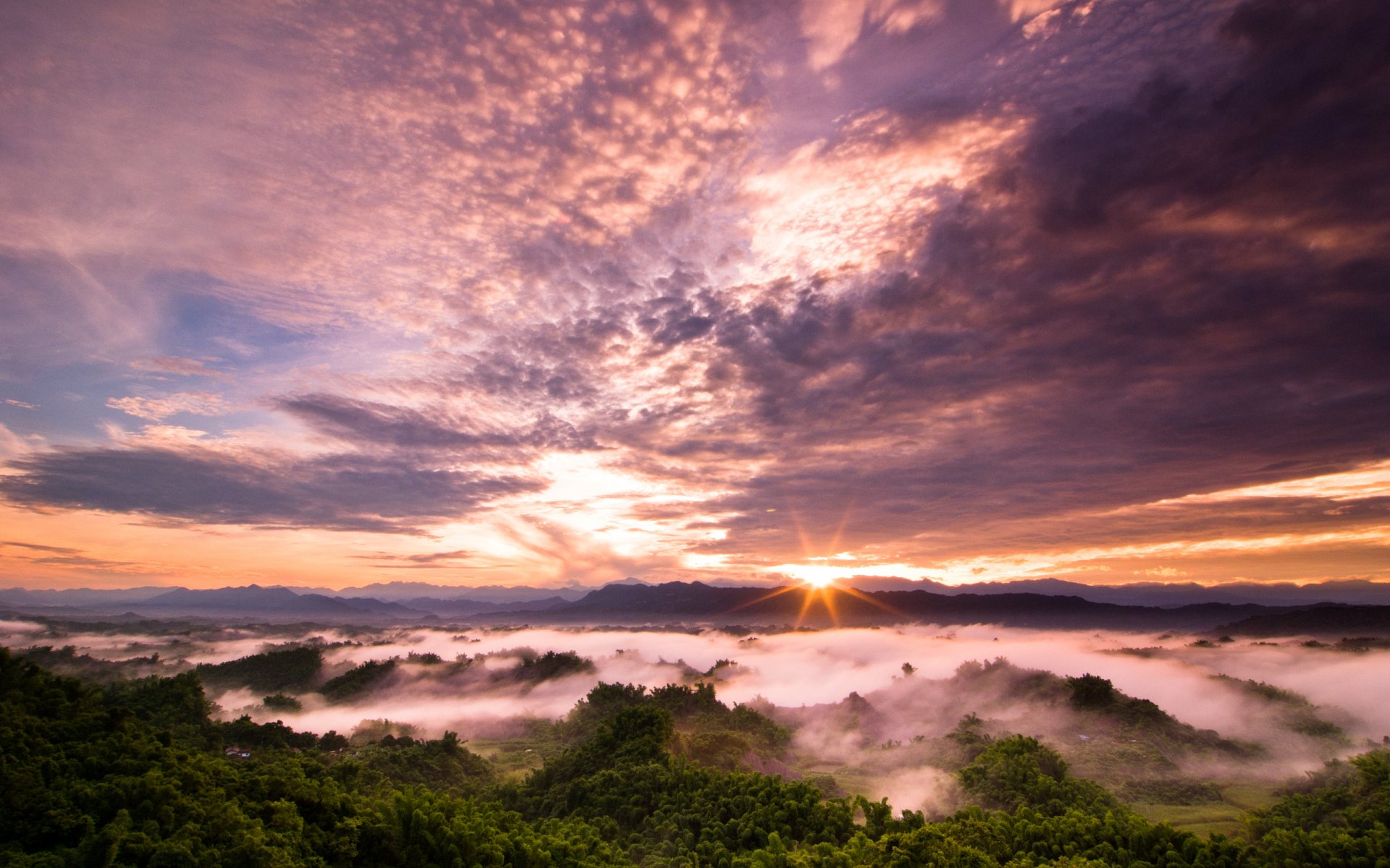 taiwan tramonto nuvole