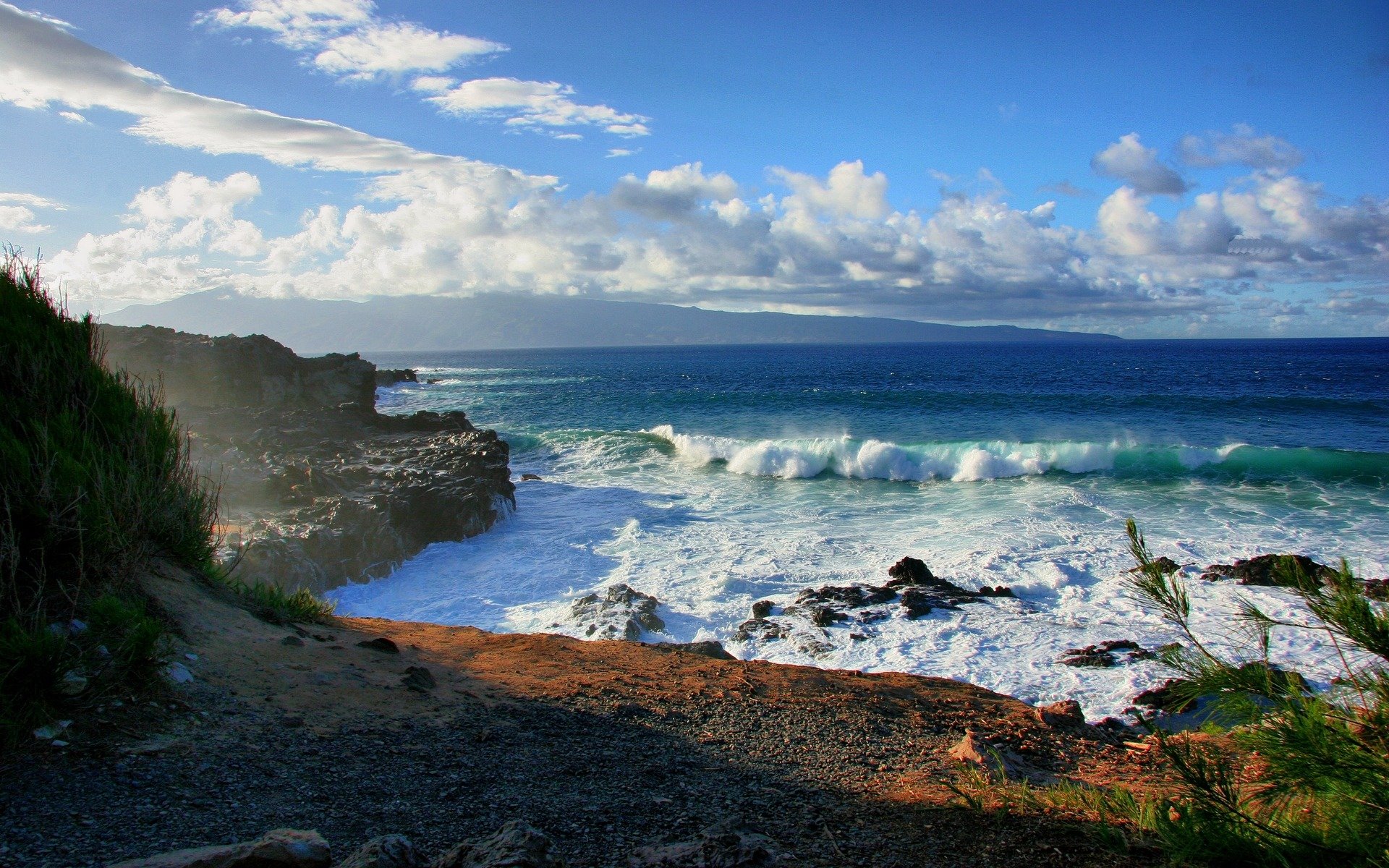 landscape stones rock water sea beach ocean