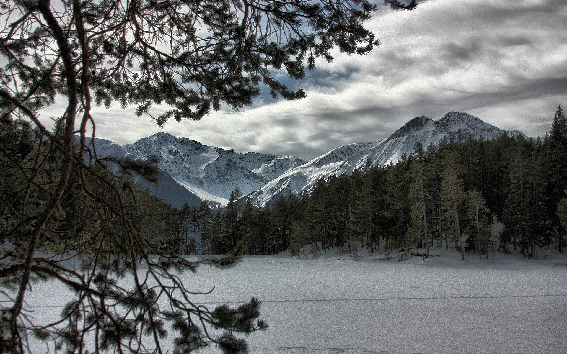 paesaggio natura montagna neve inverno