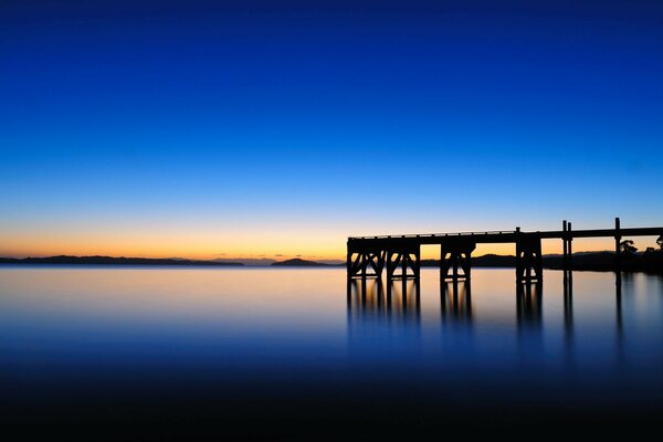 Beautiful landscape bridge over water