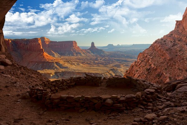 Landscape cave in the Rocky Mountains