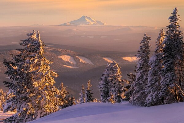 Incredible mountains in winter