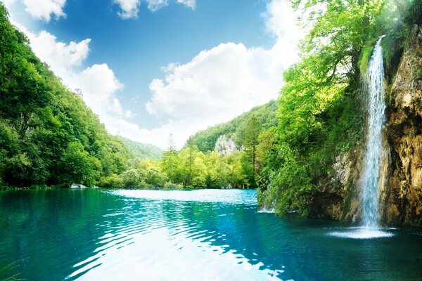 Wasserfall Paradiesplatz Lagune