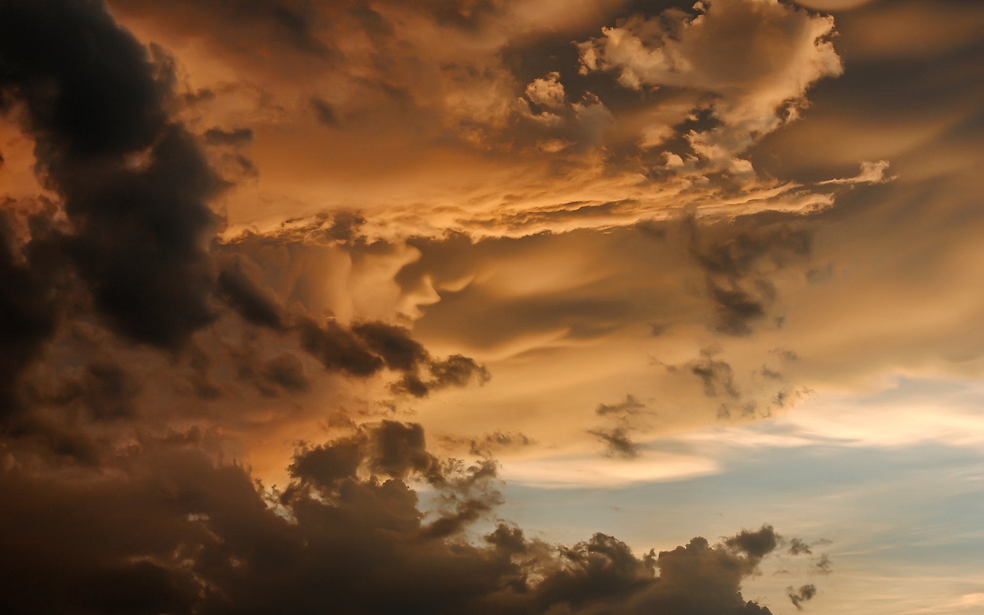 cielo nubes rayos sol puesta de sol