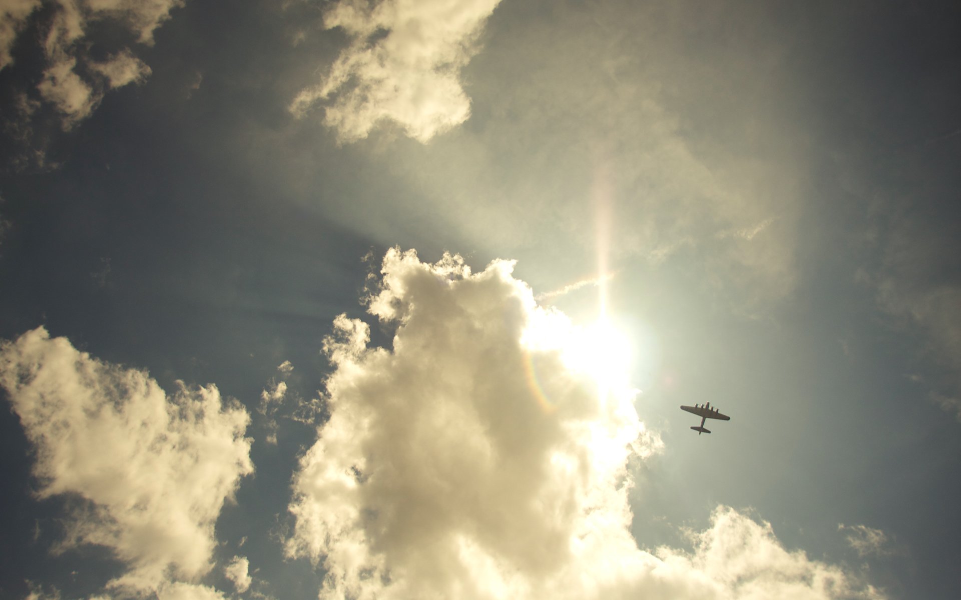 landscape sky clouds plane freedom flight airplane