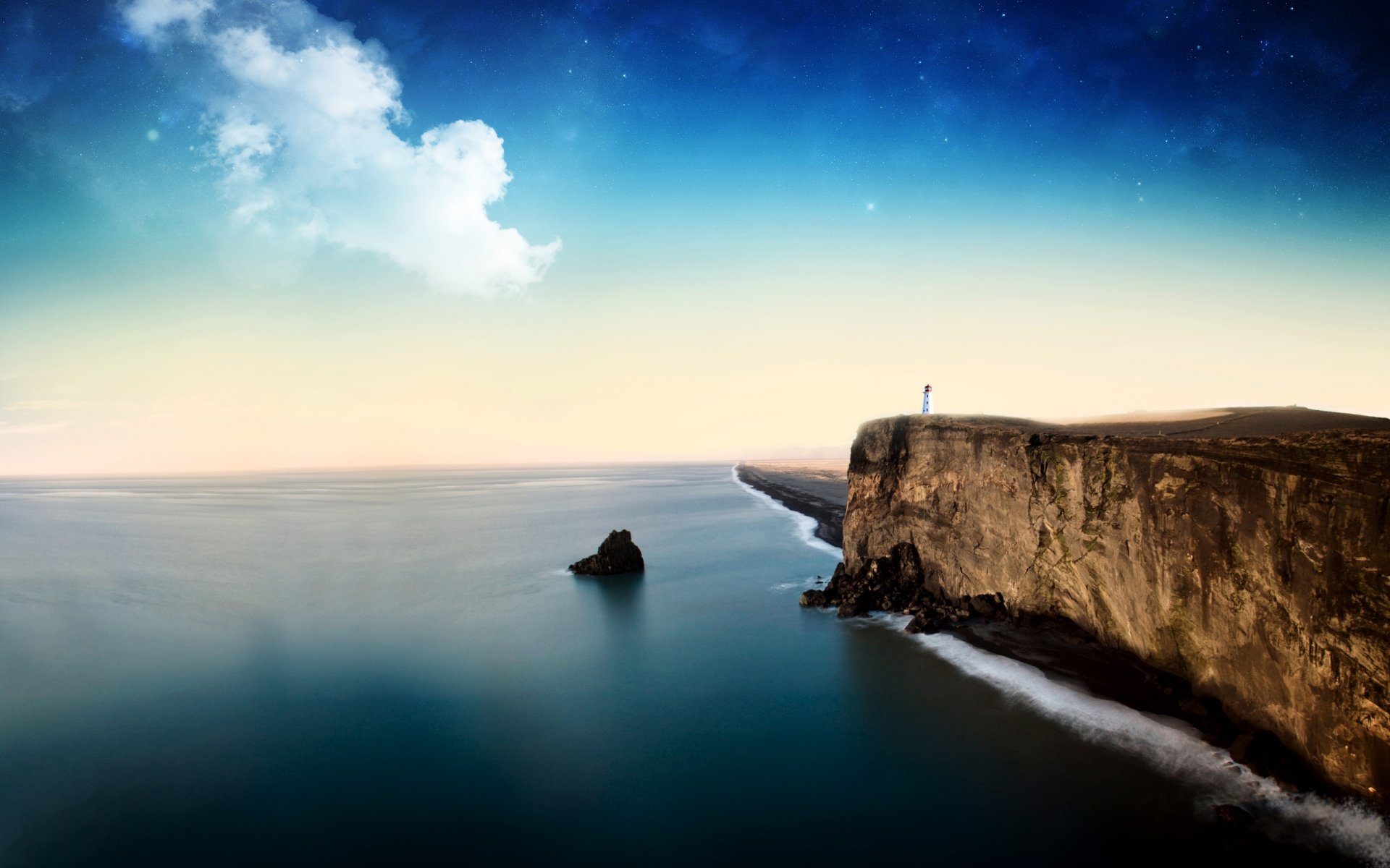 landschaften felsen meer himmel