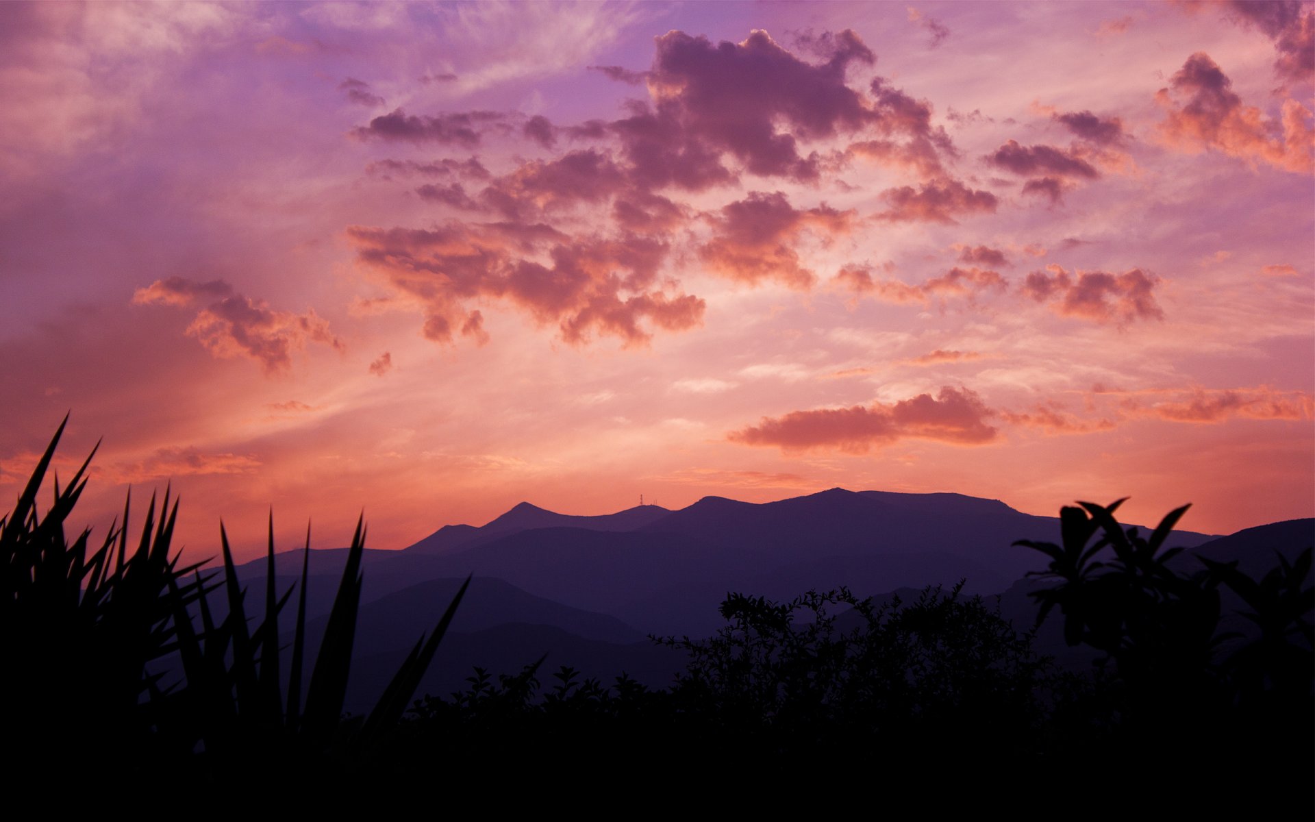 spagna tramonto montagne