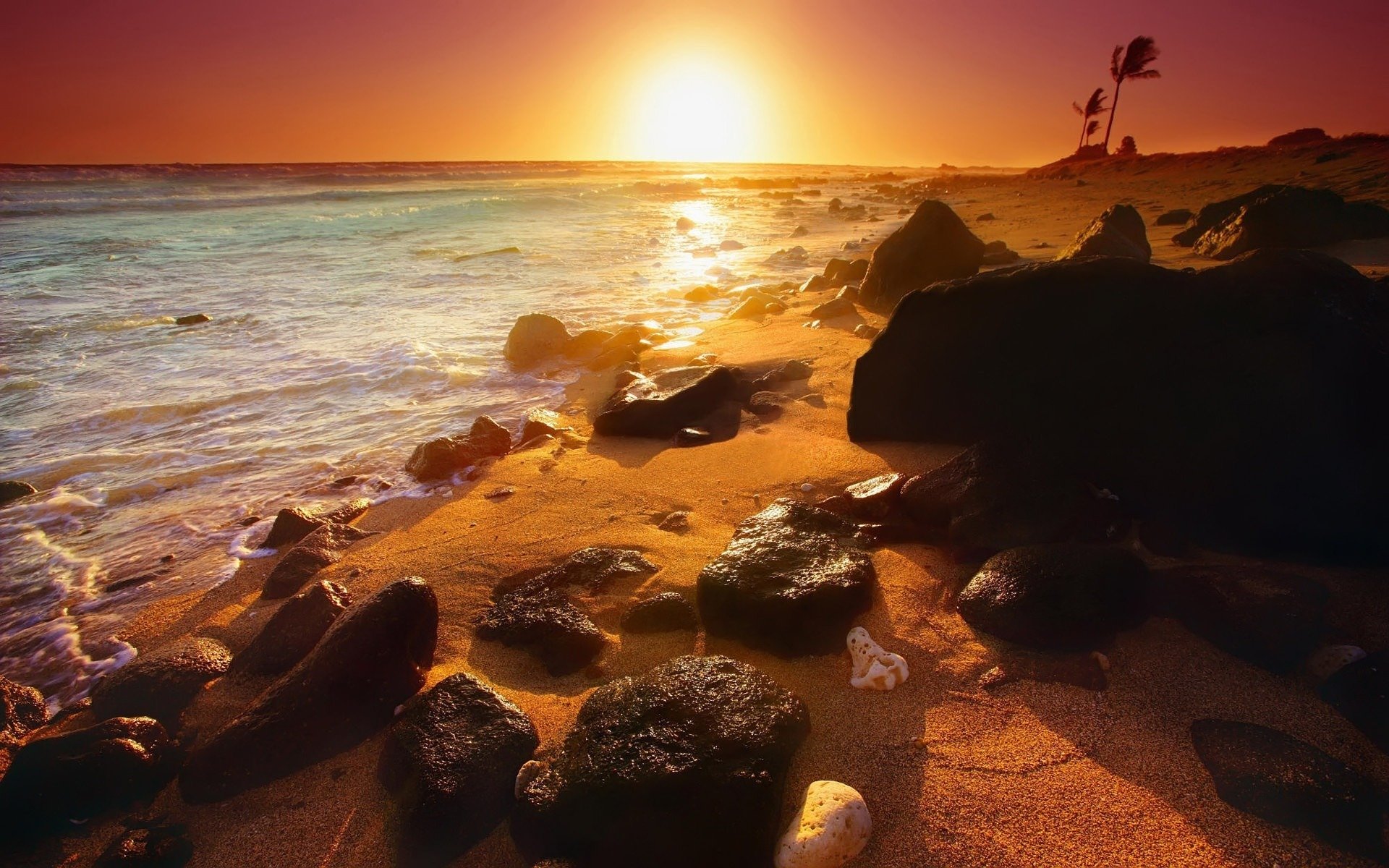 ummer sunset sunset landscape ocean beach