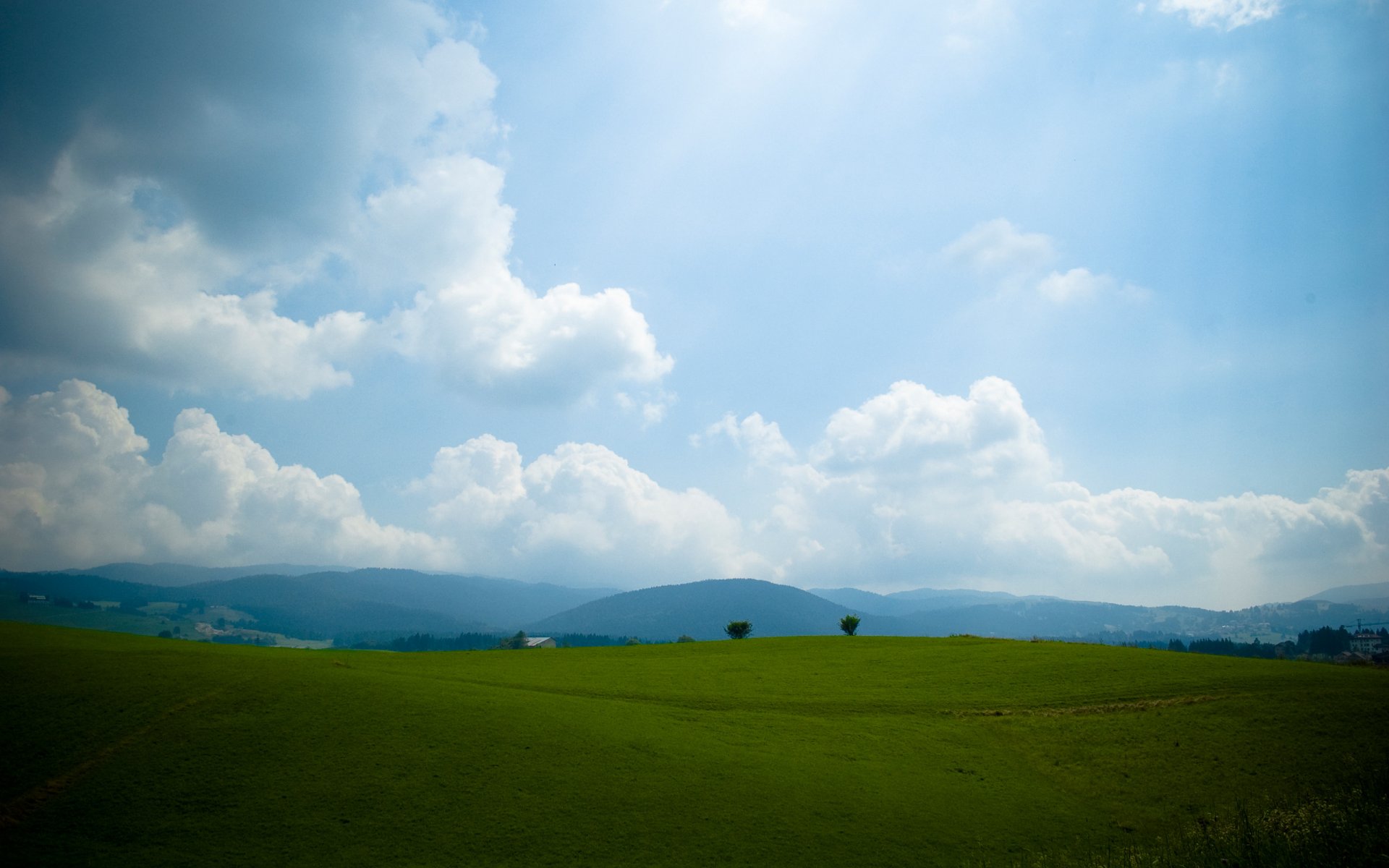 cielo erba colline