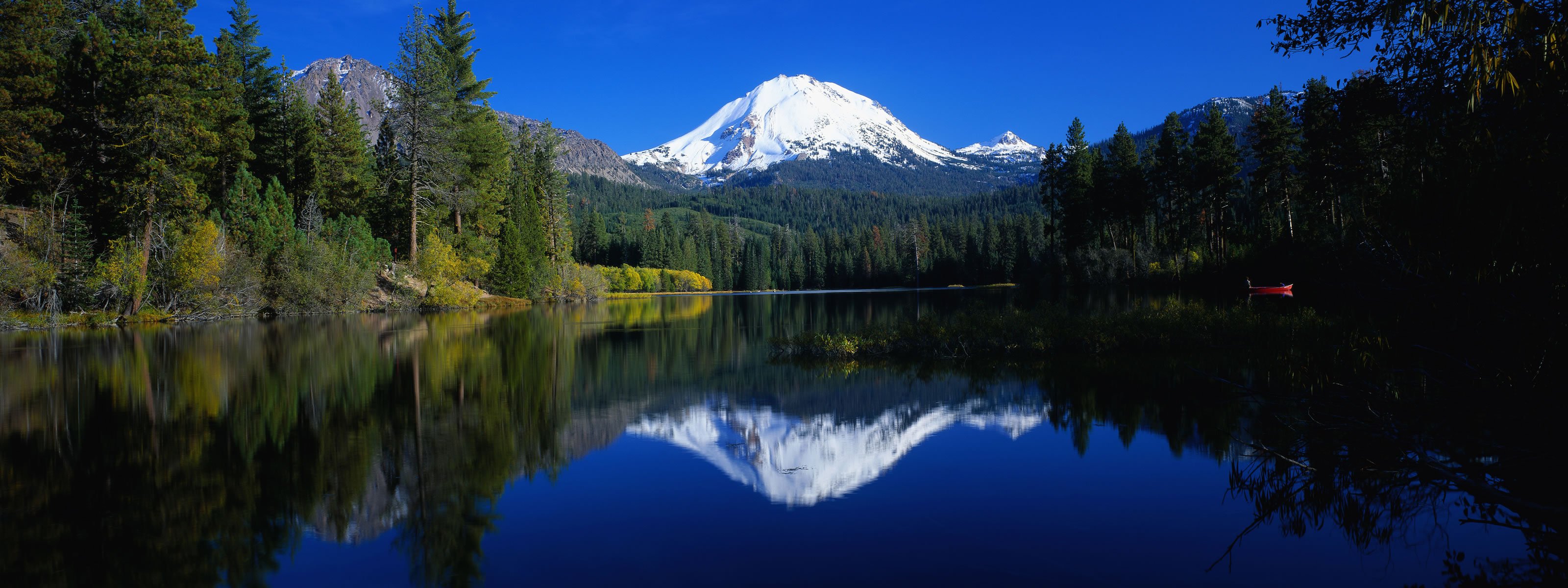 mountain water spaces sky beauty