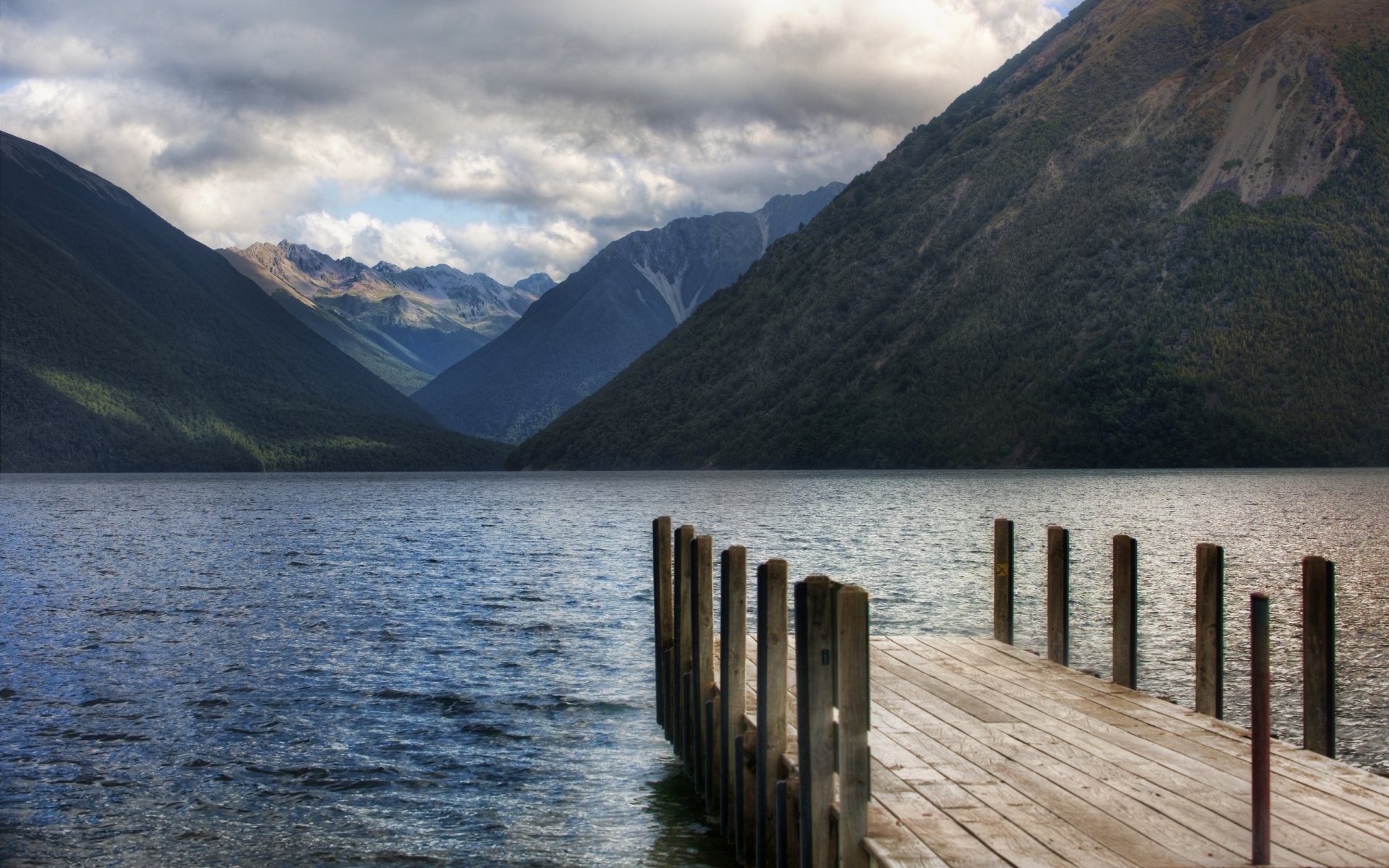 landscape bridge river lake mountain nature sky views green water