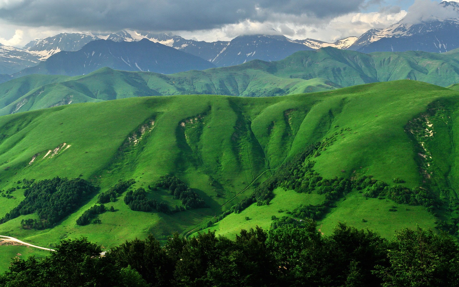 mountain grass south ossetia