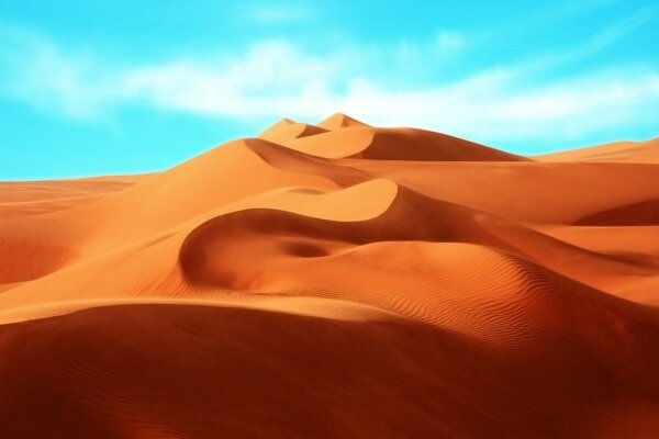 Sand dunes in the light of day