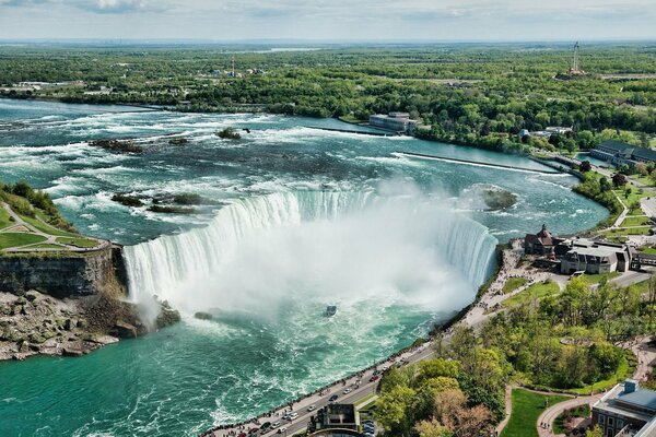 Wodospad Niagara z lotu ptaka