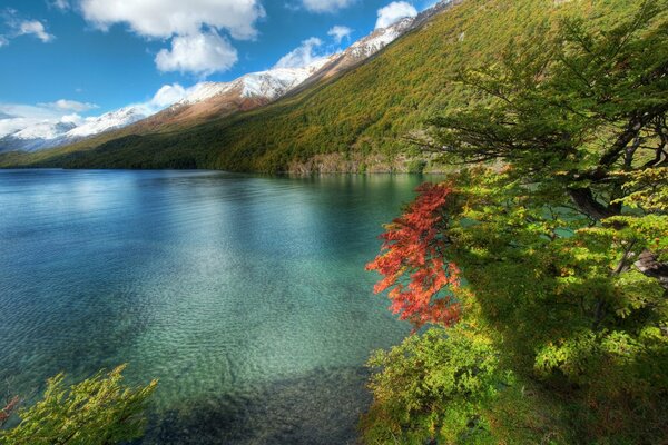 Mountain landscape with sea view