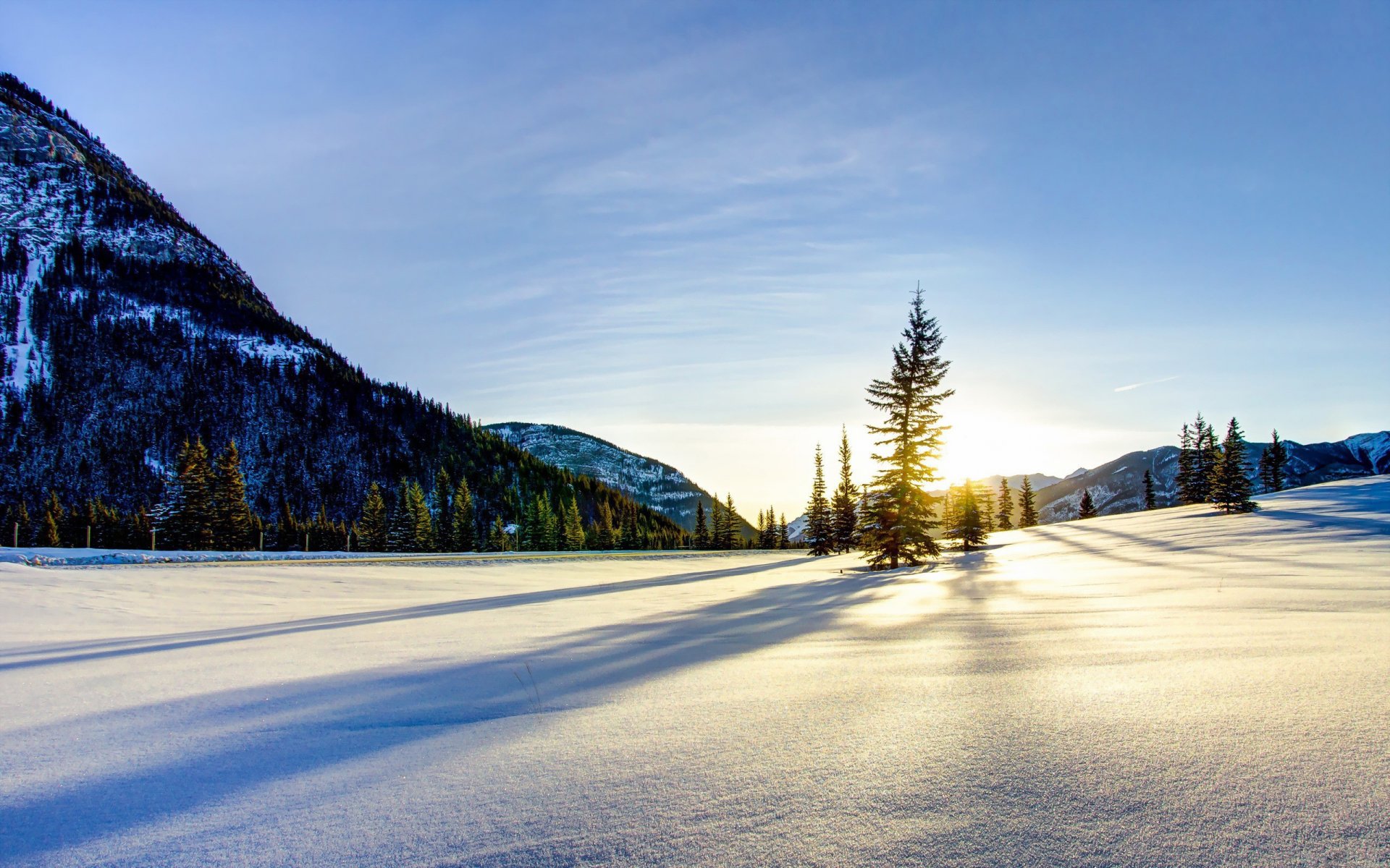 inverno montagne alba neve