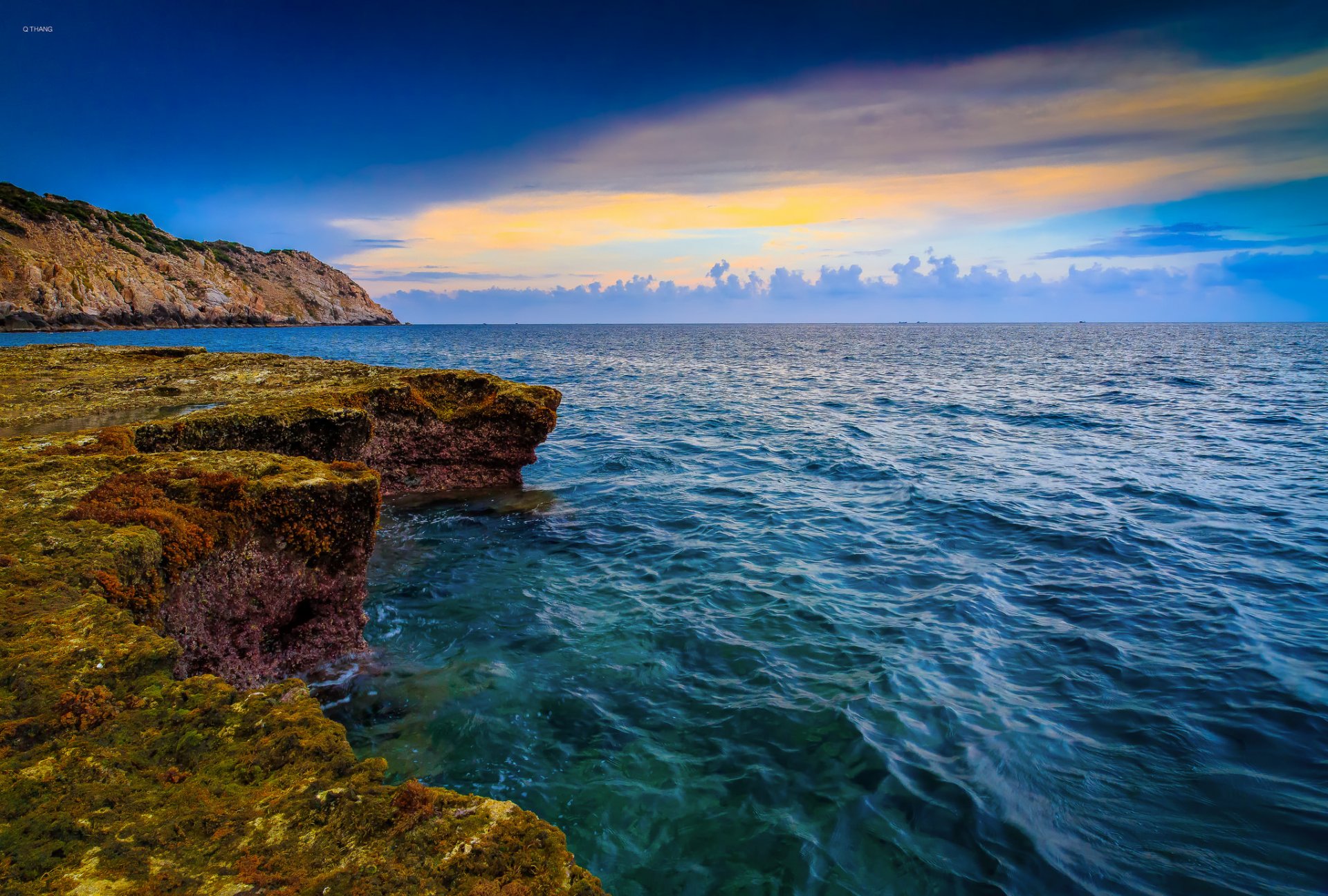 cielo nuvole tramonto montagne rocce mare