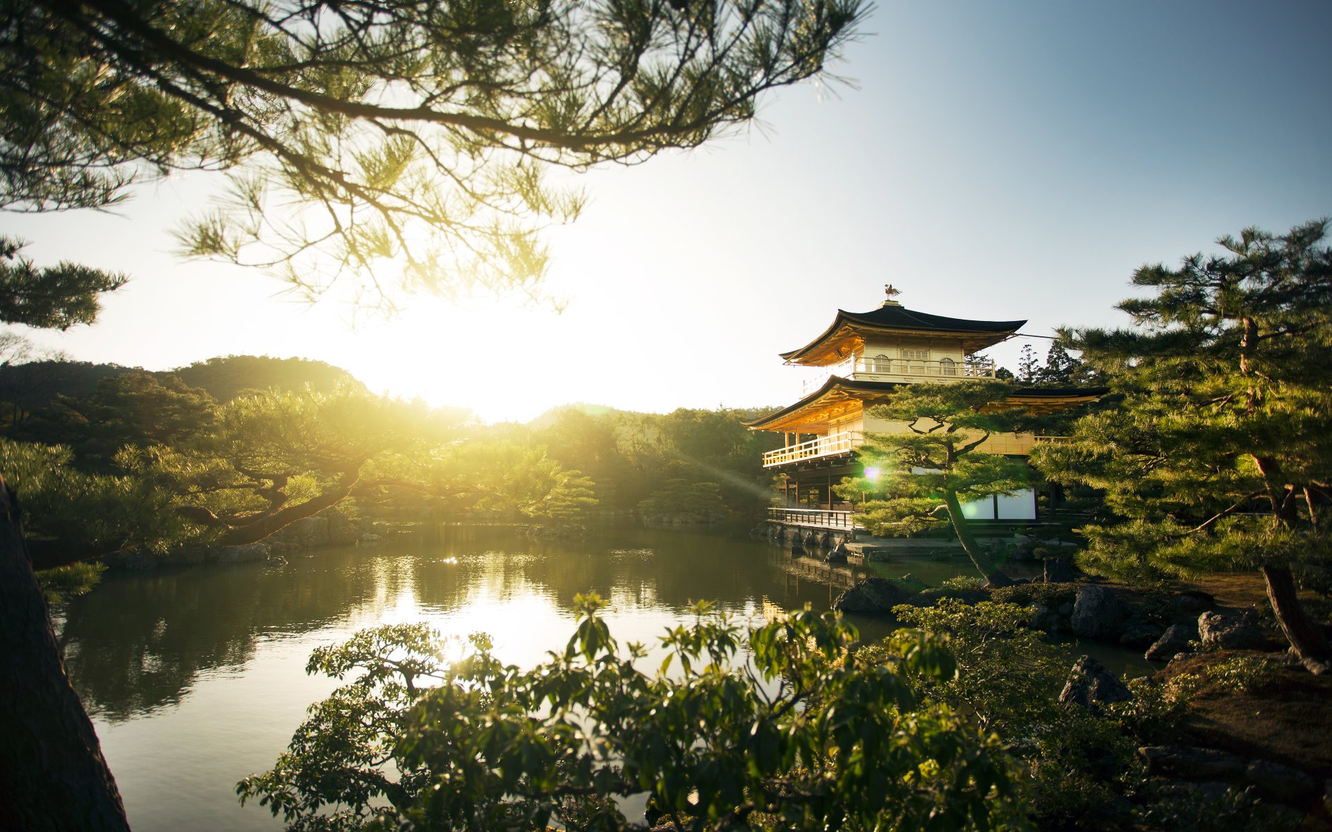 kyoto kinkakuji jezioro dom złoty pałac architektura dervya