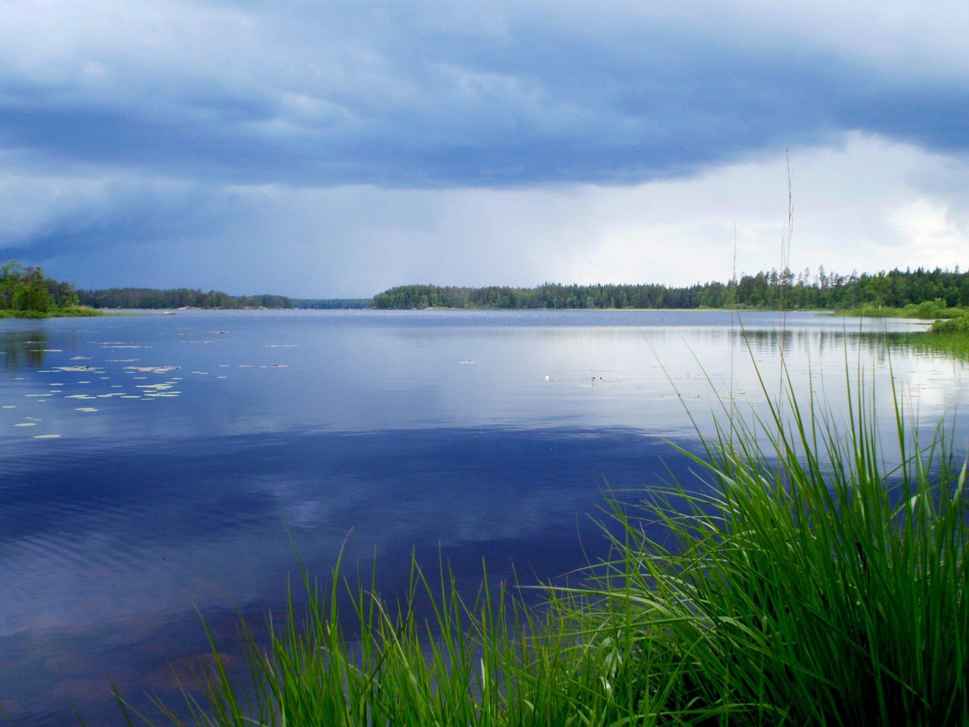 природа вода озеро деревья лето. небо