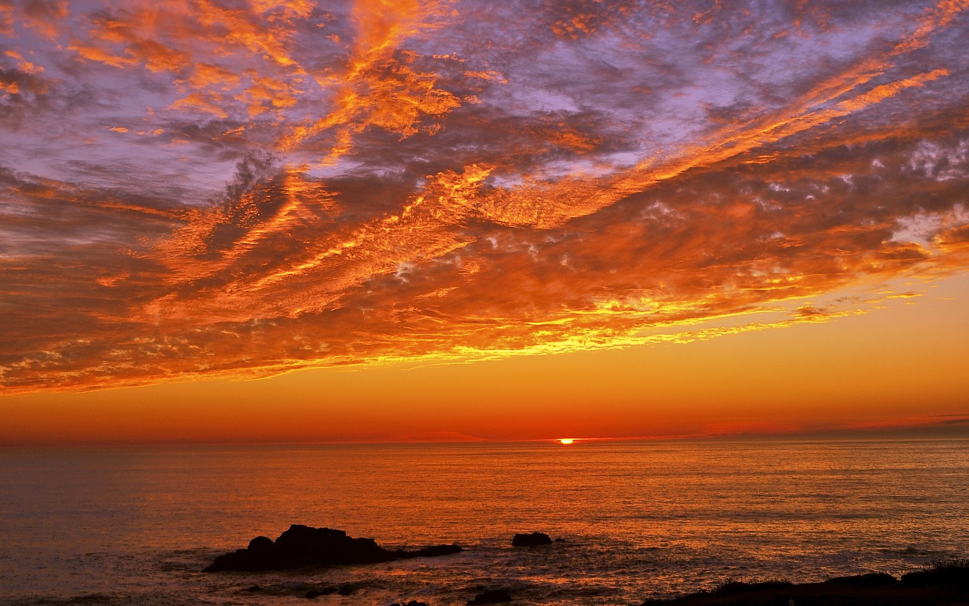 himmel wolken sonnenuntergang sonne meer horizont