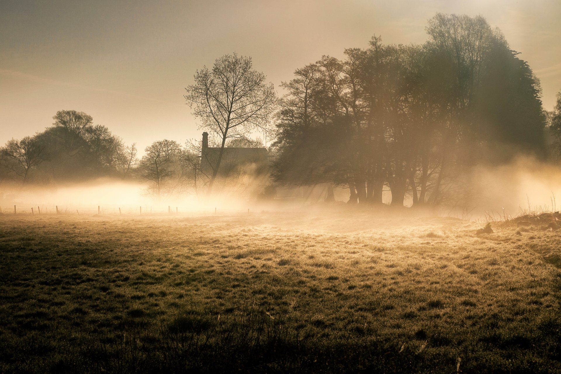 suffolk aube matin brouillard