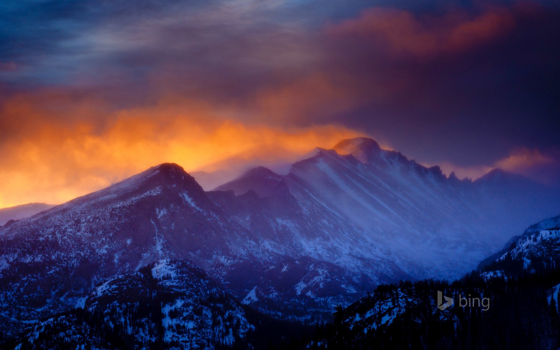 rocky mountains national park colorado usa himmel wolken berge