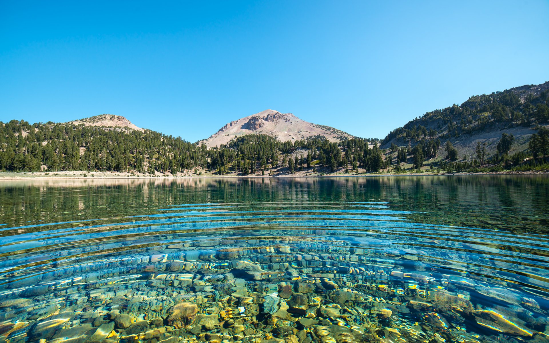 lake helen lassen national forest california mountain lake nature