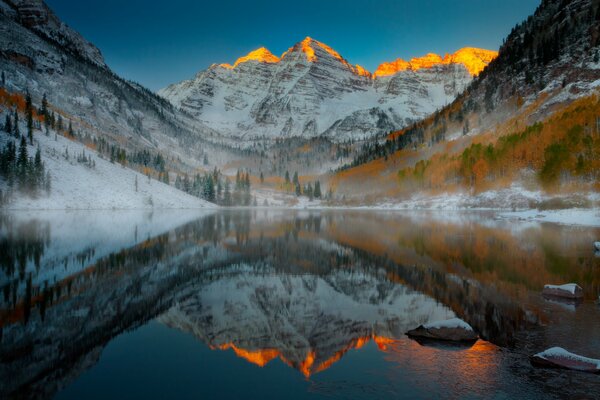 En hiver, le Colorado est particulièrement beau lac