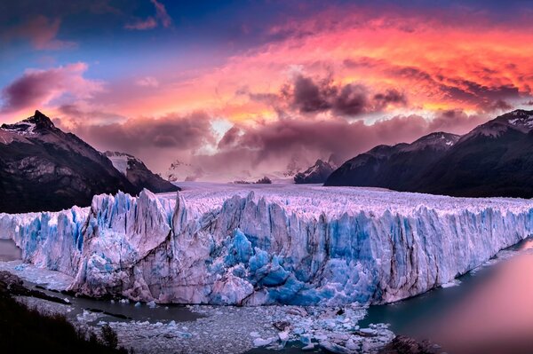 Photos of glacier, clouds and sky