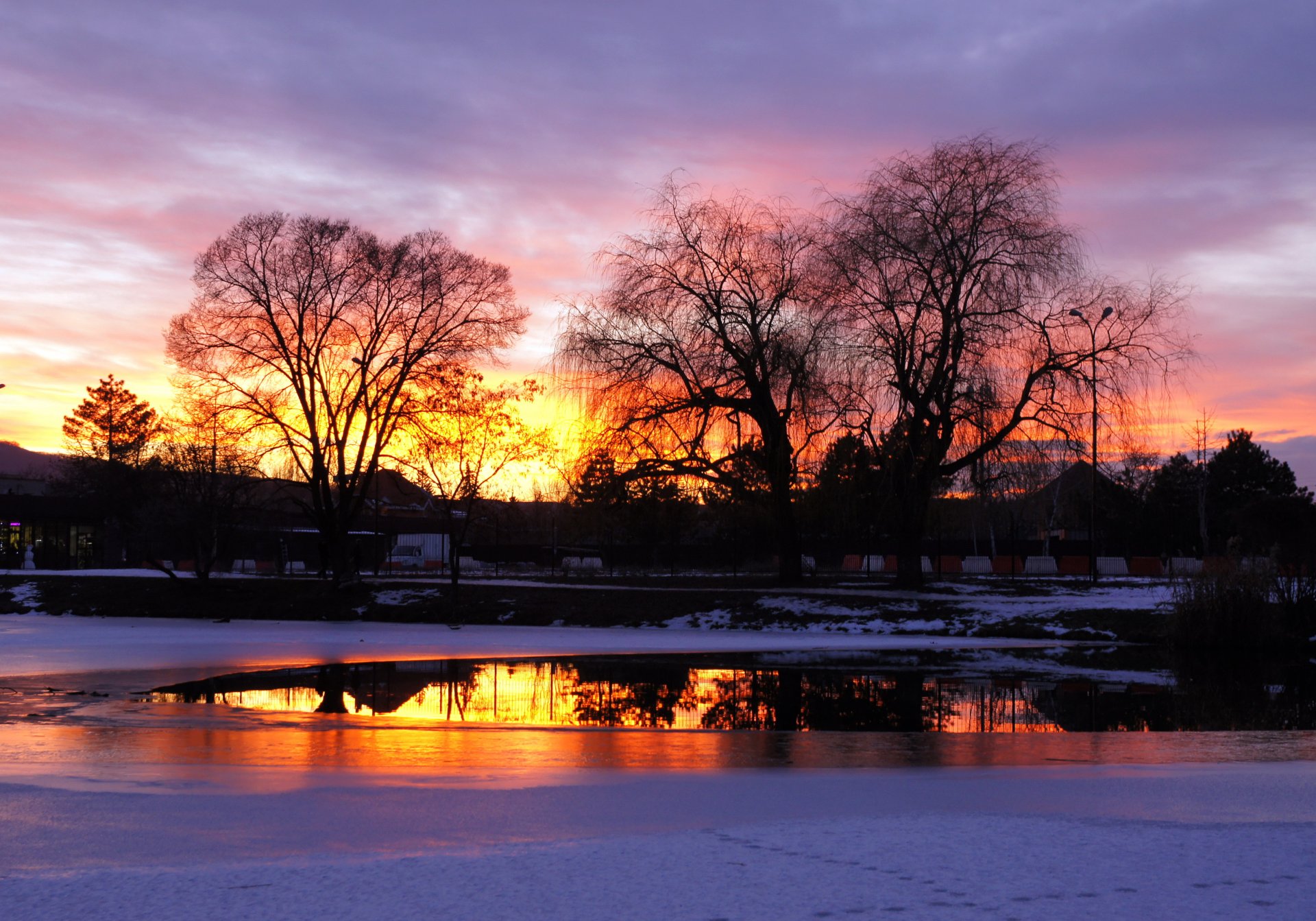 winter sunset