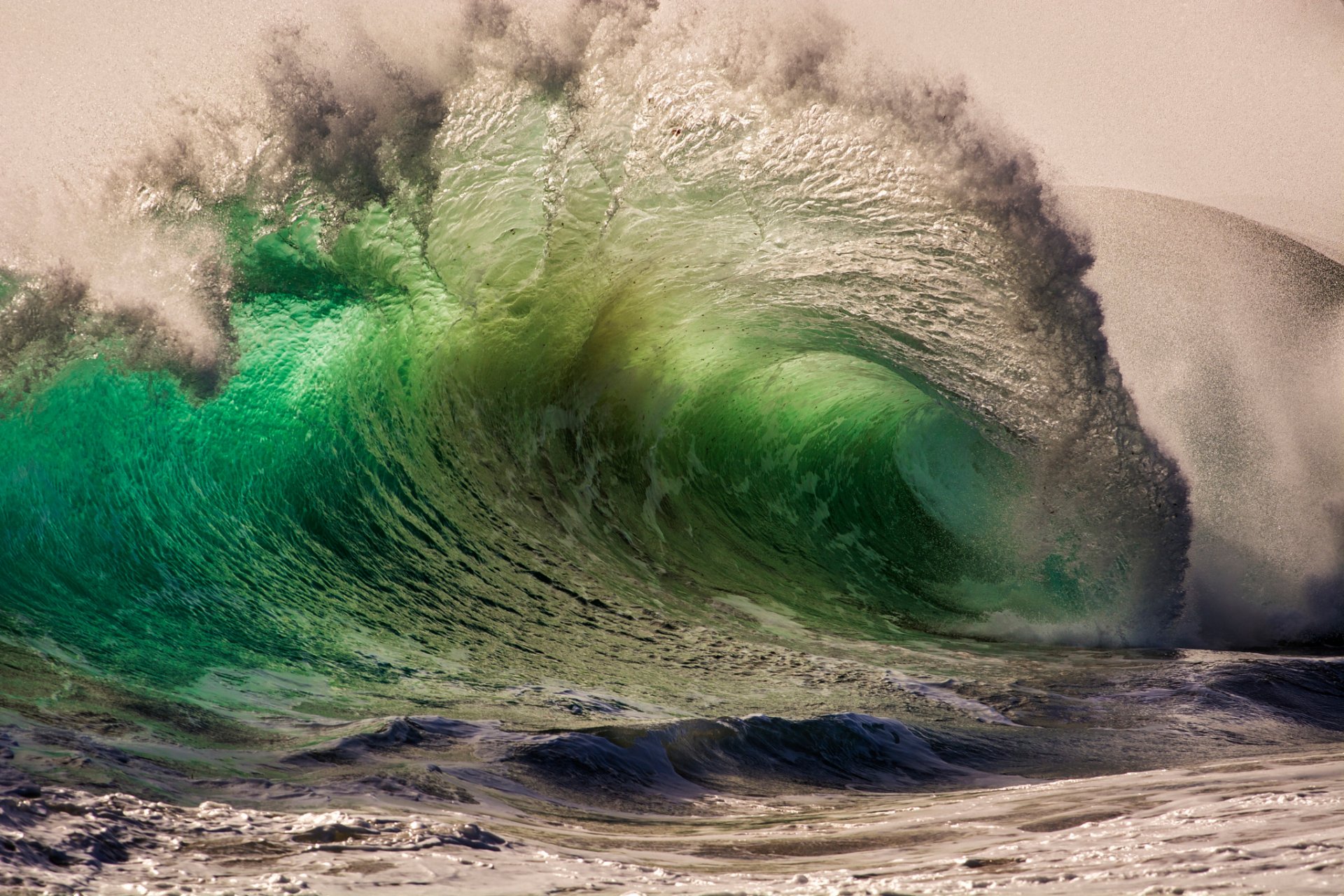 natura morze ocean fala rozpryski krople