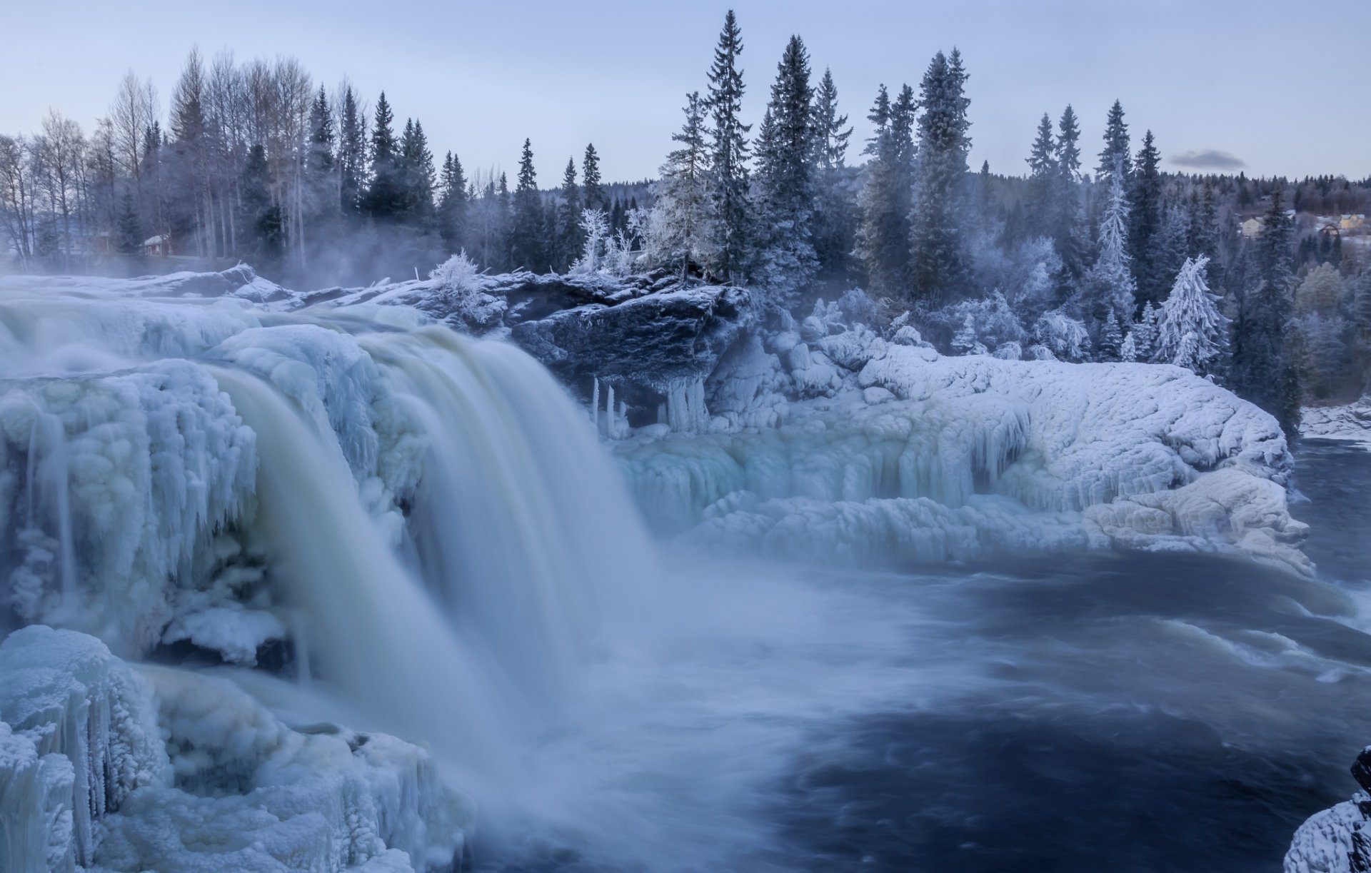 wasserfall winter schnee eis