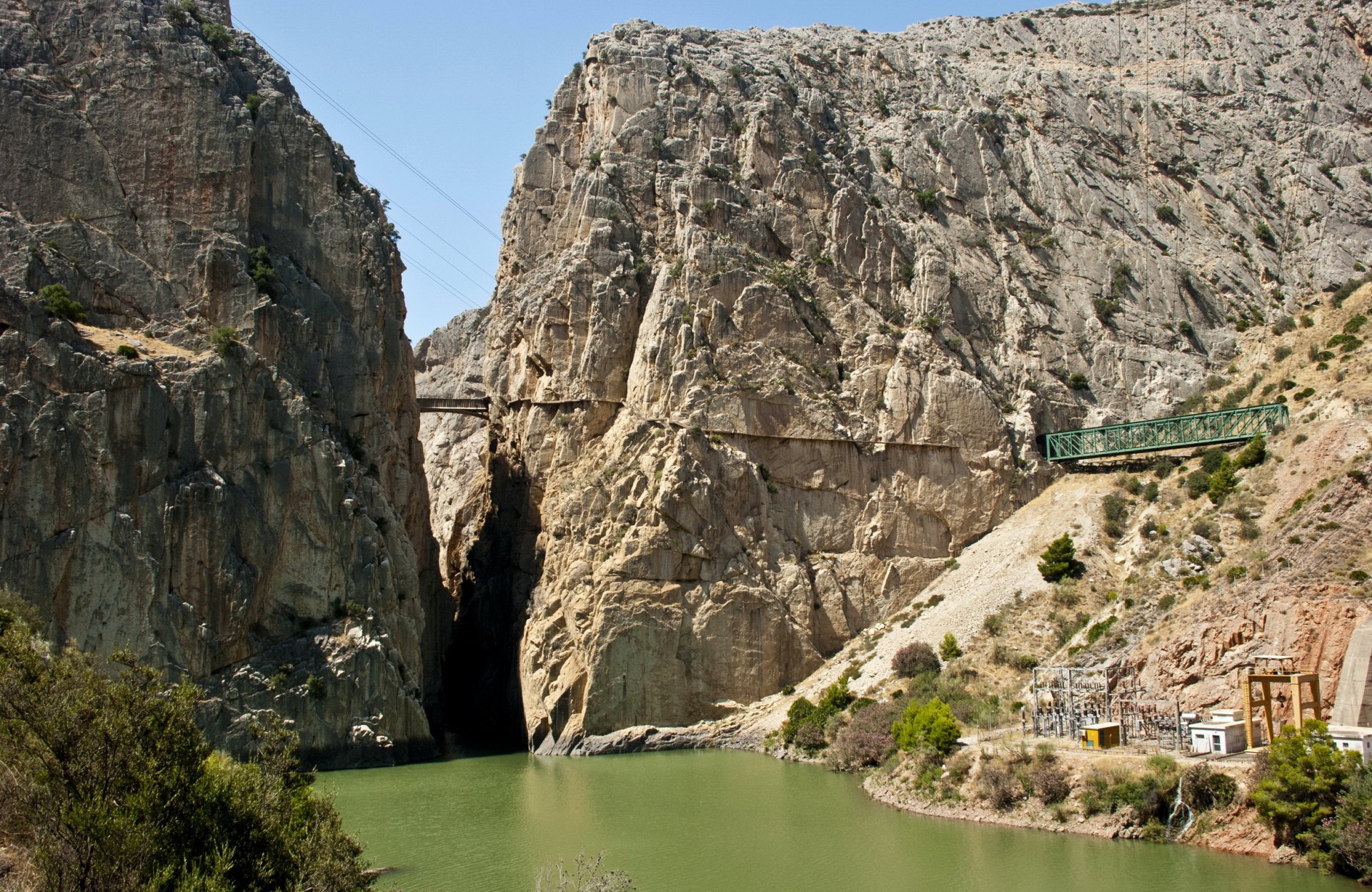 rzeka hiszpania el chorro andaluzja skała natura zdjęcia