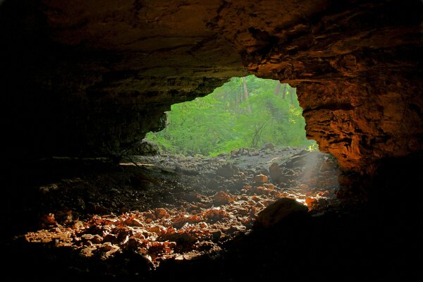 The light in the gorge is like the light at the end of the tunnel