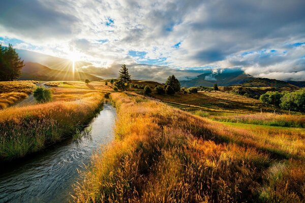 Nature of autumn fields of Russia