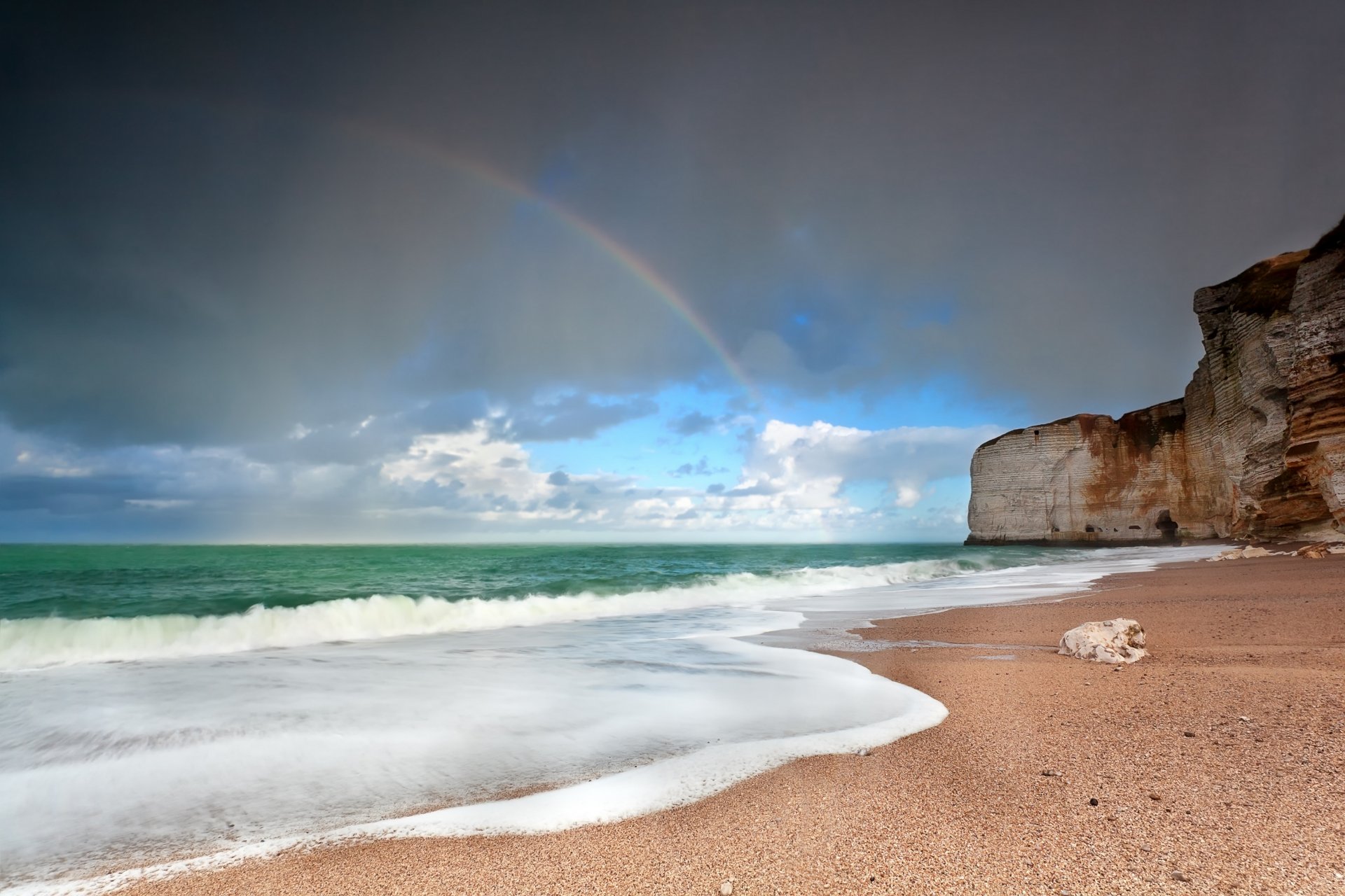 natur meer wellen rock regenbogen rock