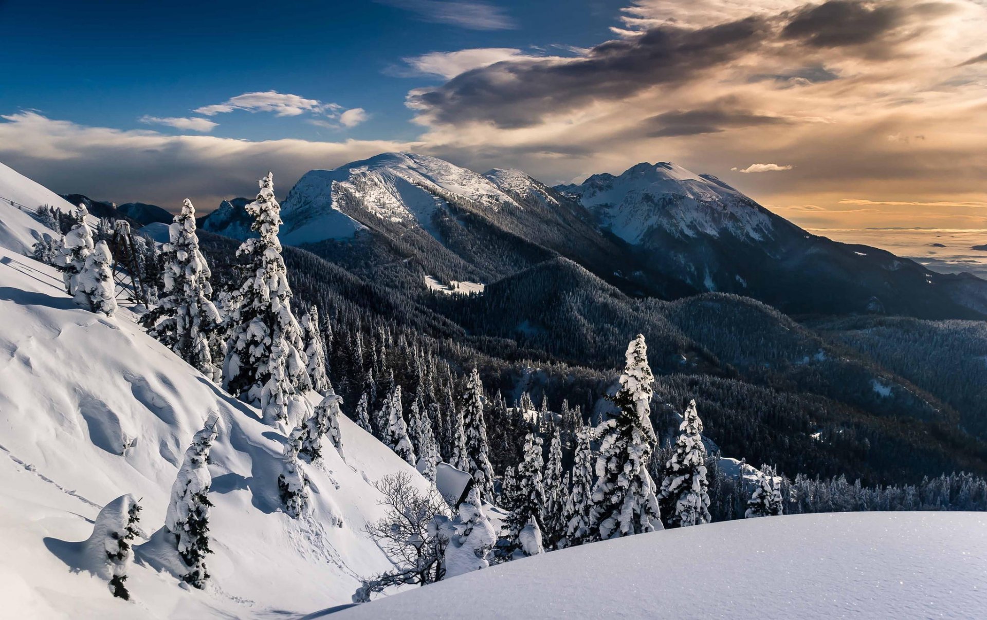 montagna inverno neve lerevya natura paesaggio